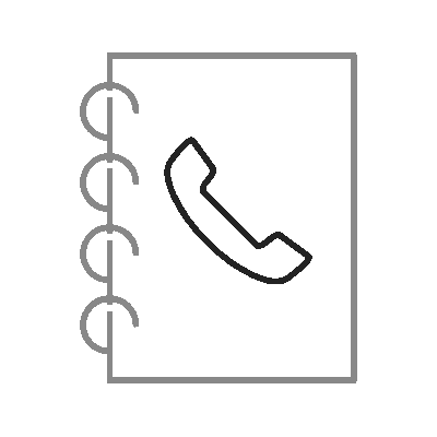 wired outline of a phonebook