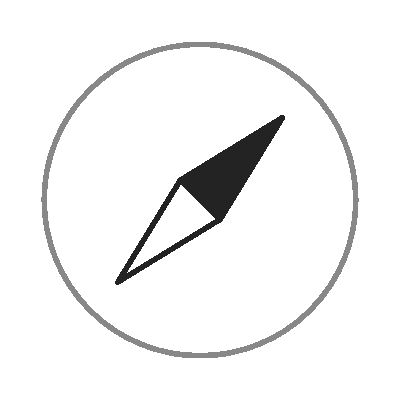 wired outline pf a compass